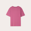 T-shirt oversize col rond prune femme