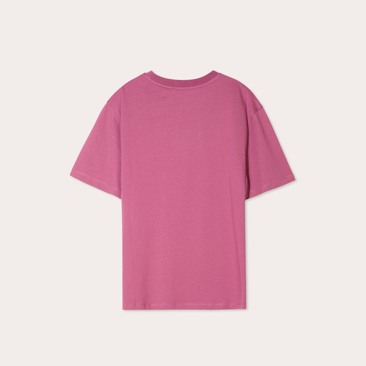 T-shirt oversize col rond prune femme