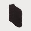 Lot de 5 paires chaussettes unies noir femme