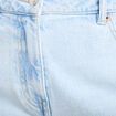 Bermuda large en jean denim bleach femme