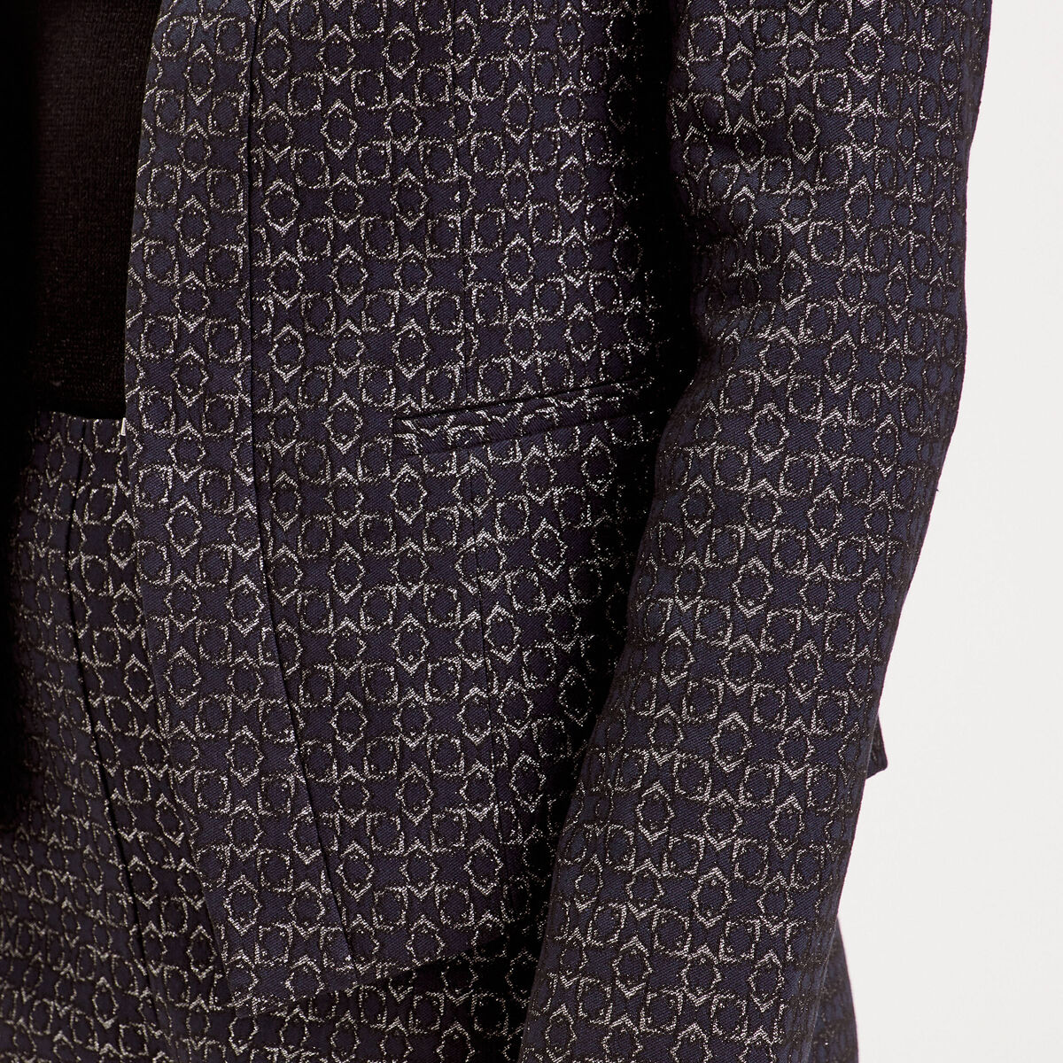 Veste blazer ajustée bleu marine femme