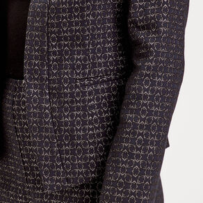 Veste blazer ajustée bleu marine femme