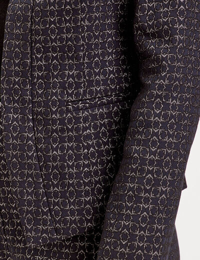 Veste blazer ajustée bleu marine femme