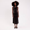 Robe longue fils m&eacute;tallis&eacute;s noir femme