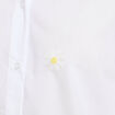 Chemise droite courte col classique blanc femme