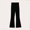 Pantalon bootcut en velours noir femme