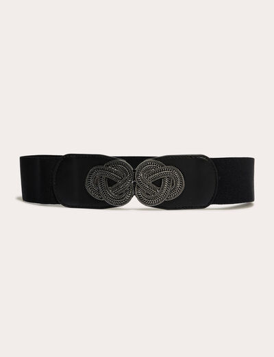 Ceinture élastiquée noir femme