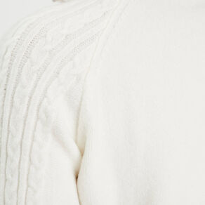 Robe pull droite camionneur ecru femme
