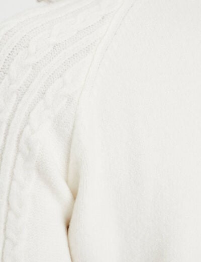 Robe pull droite camionneur ecru femme