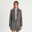 Veste courte zippée noir femme