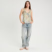 Blouse bretelles fines blanc femme