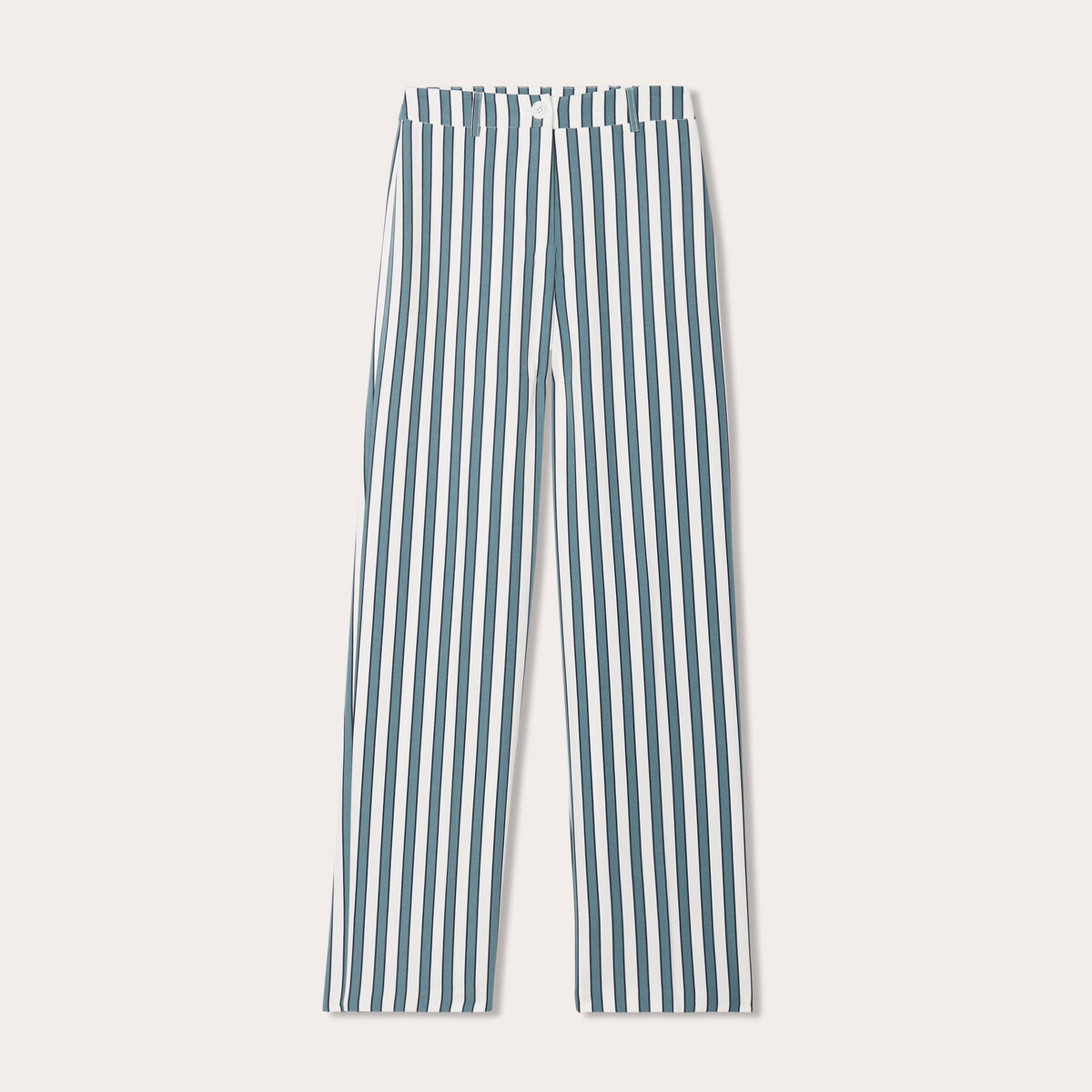 Pantalon large tailleur blanc femme