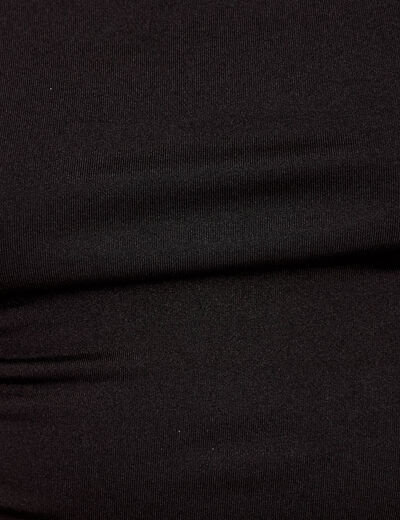 Body ajust&eacute; d&eacute;collet&eacute; sans manches noir femme