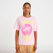T-shirt oversize manches courtes rose clair femme