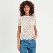 T-shirt manches courtes ecru femme