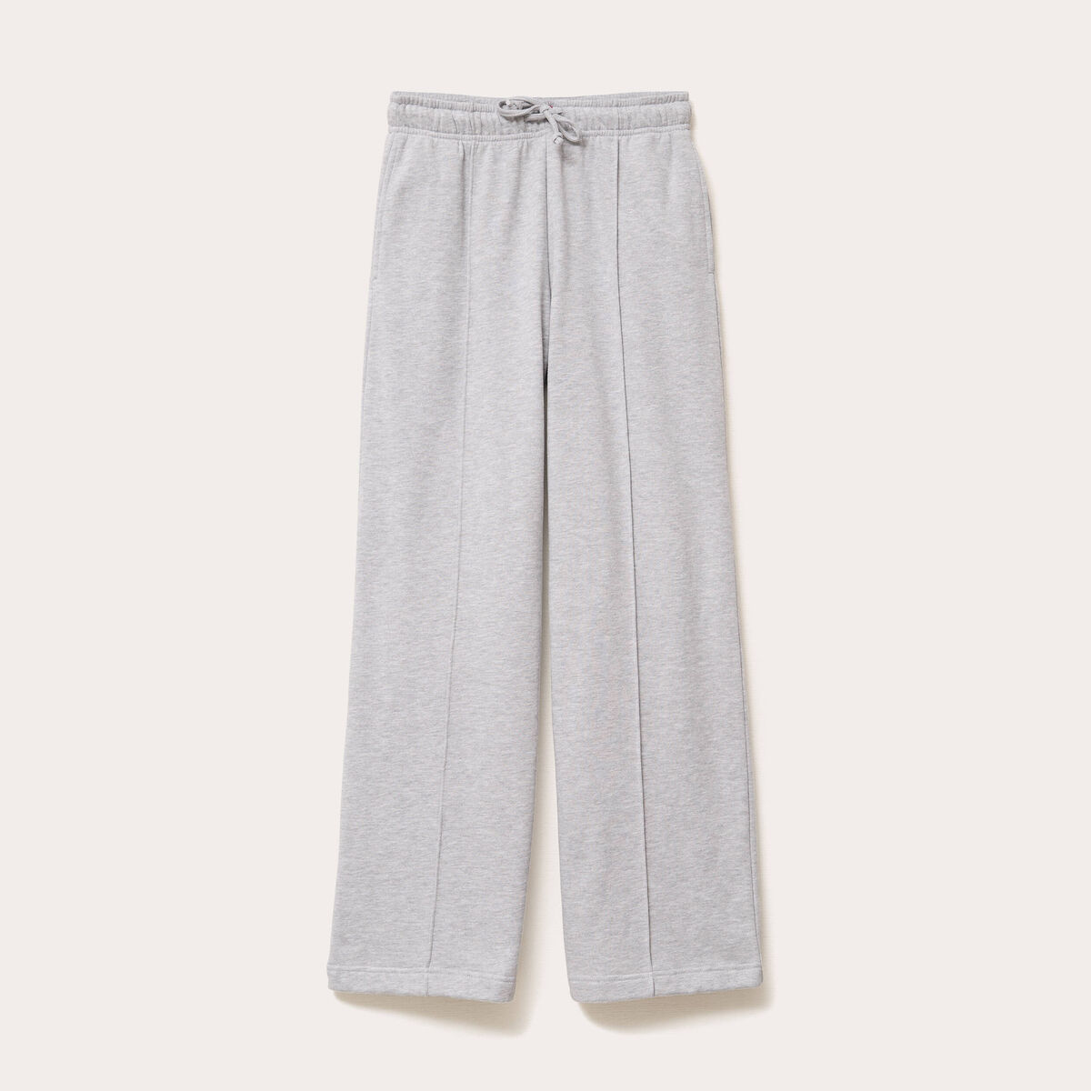 Pantalon large style jogging gris clair femme