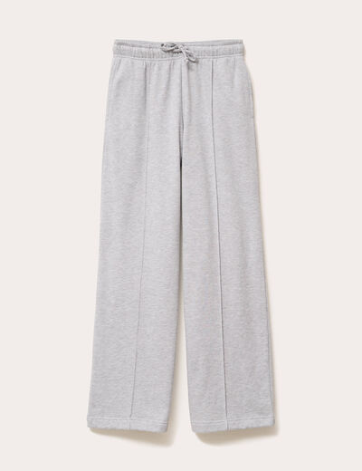 Pantalon large style jogging gris clair femme