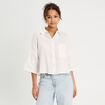 Chemise manches 3/4 ecru femme