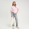 T-shirt manches courtes rose clair femme