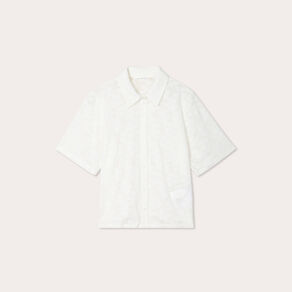 Chemise manches courtes ecru femme