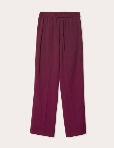Pantalon large style jogging prune femme