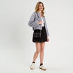 Veste effet boule gris clair femme