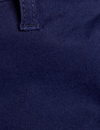 Pantalon chino 7/8ème bleu marine femme