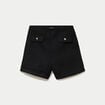 Short en tweed noir femme