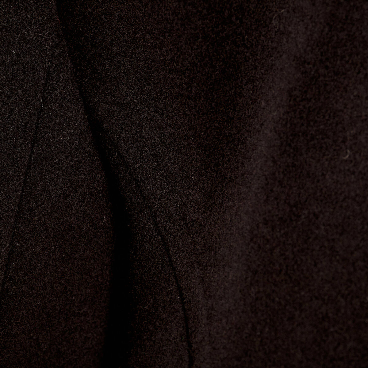 Manteau droit avec capuche noir femme