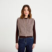 Veste sans manches effet polaire sable femme