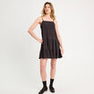 Robe évasée bretelles noir femme