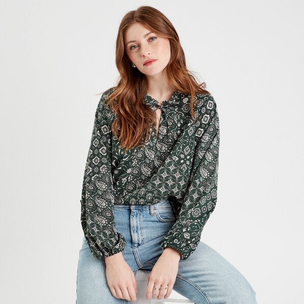 blouse manches longues vert femme Blouse manches longues vert femme