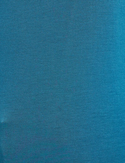 Blouse manches longues anneau bleu canard femme
