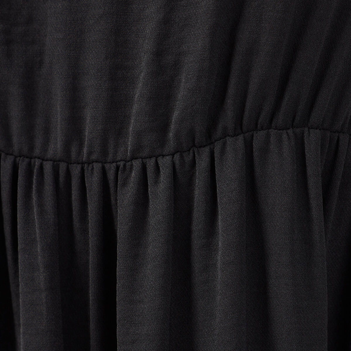 Robe longue évasée bretelles noir femme