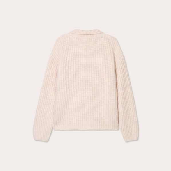 Gilet boutons brandebourg ivoire femme