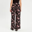 Pantalon large fluide noir femme