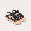 Sandales plateformes noir femme