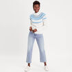 Pull col montant ecru femme