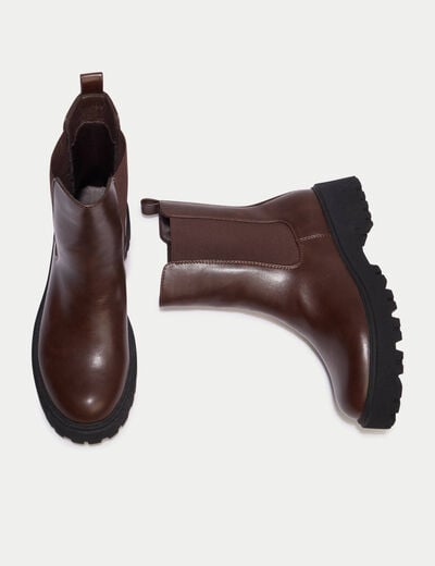 Bottines marron femme