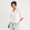 Chemise manches 3/4 ecru femme