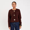Veste effet polaire marron clair femme