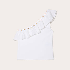 debardeur asymetrique ecru femme Débardeur asymétrique ecru femme