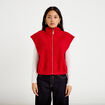 Gilet sans manches col montant rouge femme