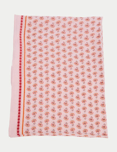 Foulard rose clair femme
