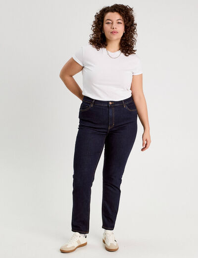 Jeans slim 5 poches denim brut femme