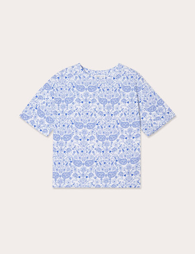T-shirt manches courtes blanc femme