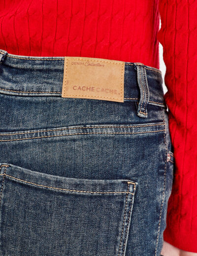 Jeans skinny taille haute denim dirty femme