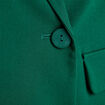Veste esprit blazer droite vert fonc&eacute; femme