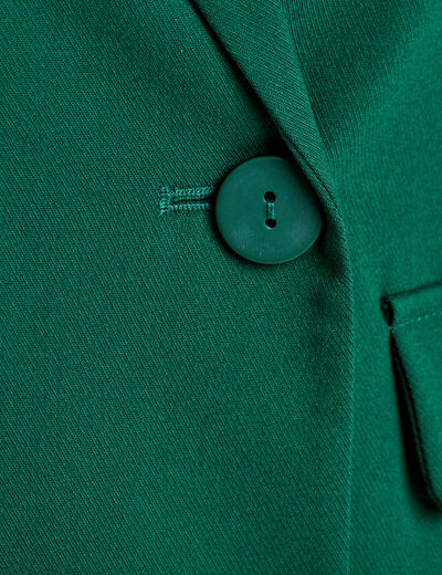 Veste esprit blazer droite vert foncé femme