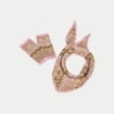 Lot foulard et mitaines taupe femme